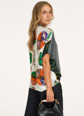 Essentiel Antwerp - Kos T-shirt med sidenscarf