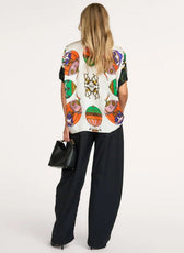 Essentiel Antwerp - Kos T-shirt med sidenscarf