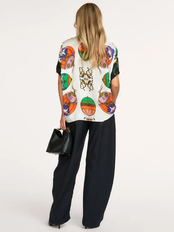 Essentiel Antwerp - Kos T-shirt med sidenscarf