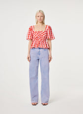 Carletta Top - Tangerine Tango/Cosy White