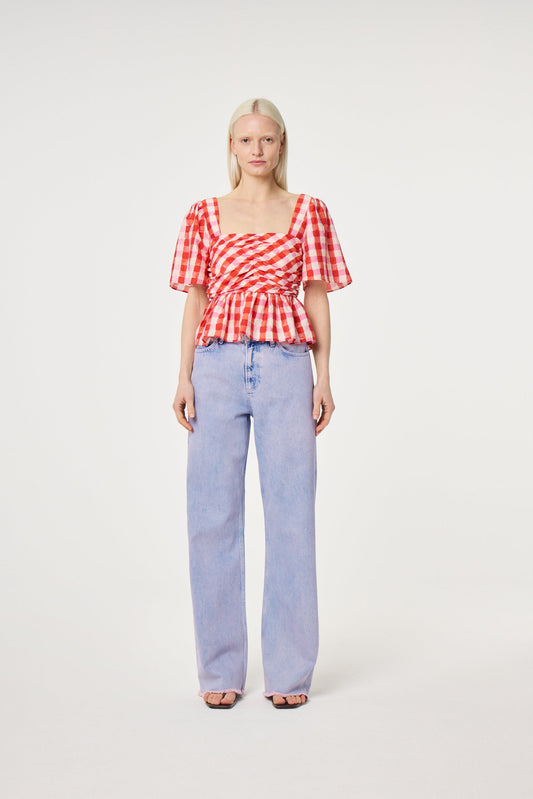Carletta Top - Tangerine Tango/Cosy White