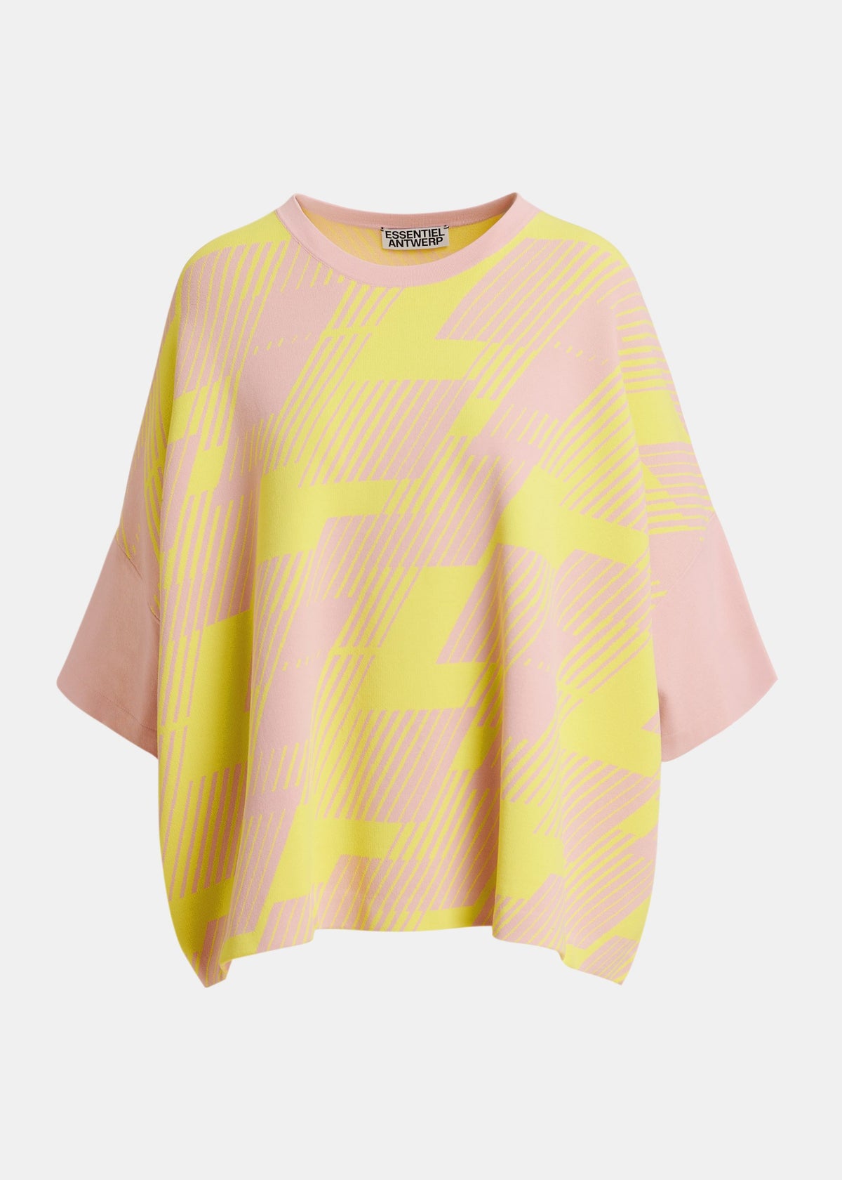 Jotaly Jacquard Knit Pullover - Combo2 Seashell Pink