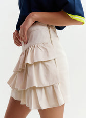 Jila Colour Denim Miniskirt