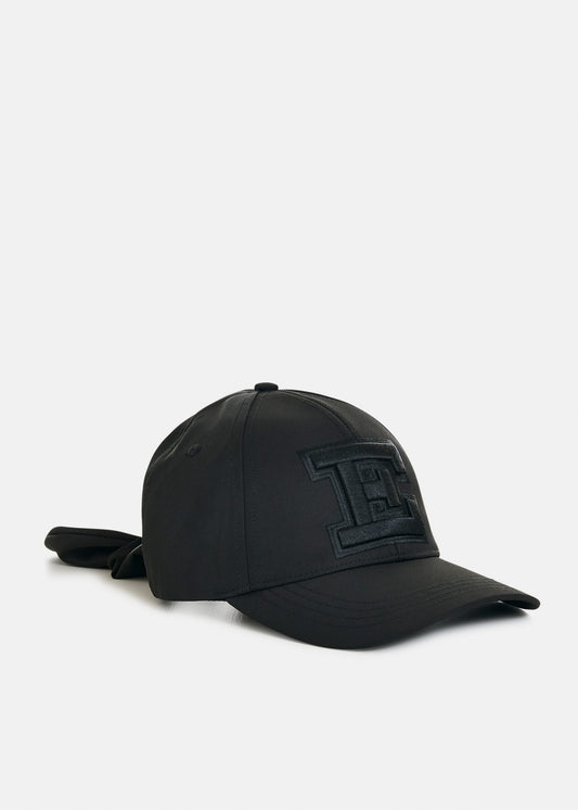 Jiny Cap With Bow At Back - Black