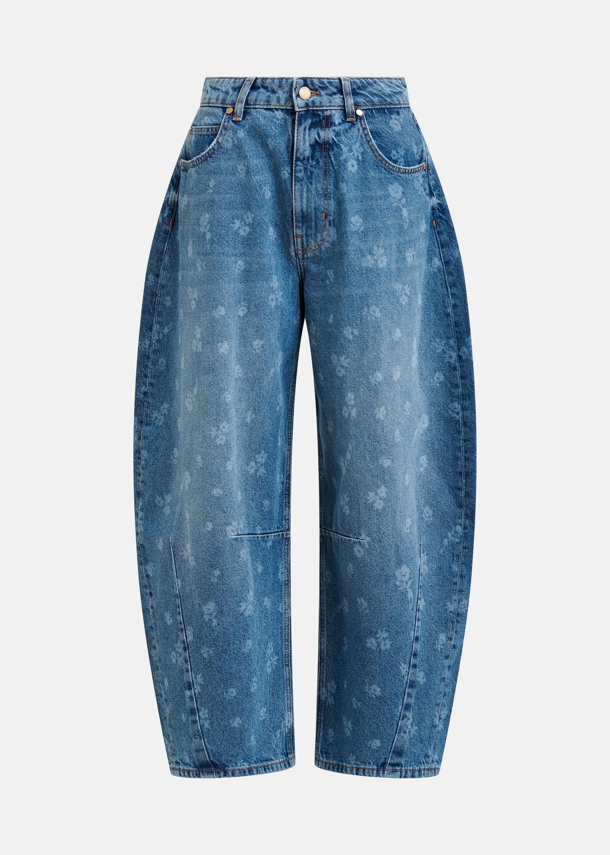 Jo1 Barrel Leg Jeans - Quiet Pool