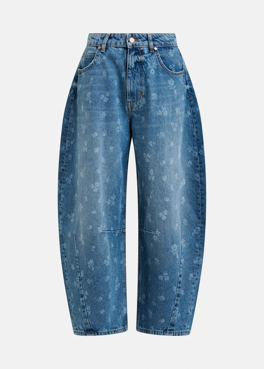 Jo1 Barrel Leg Jeans - Quiet Pool