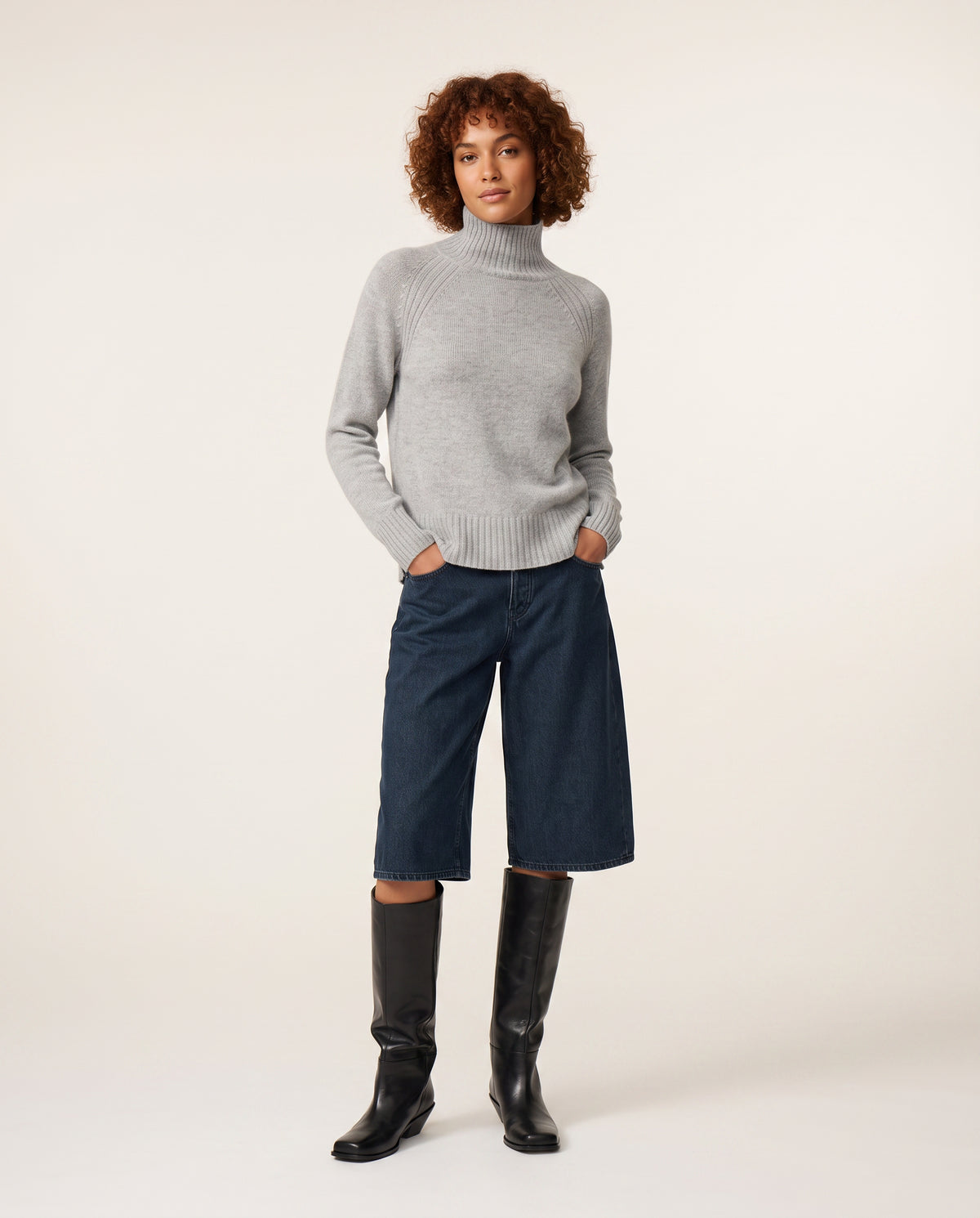 DONDUP - Polo Neck in Wool and Cashmere